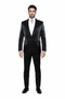 Rossi Man LEO RM1600 â€“ Black Slim Fit 3-Piece Suit for Men | Timeless Classic Formalwear