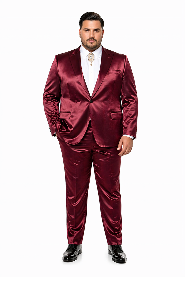Rossi Man LEO RM1608 â€“ Dark Red 3-Piece Slim Fit Suit for Men | Perfect for Formal & Wedding Events