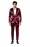 Rossi Man LEO RM1608 â€“ Dark Red 3-Piece Slim Fit Suit for Men | Perfect for Formal & Wedding Events