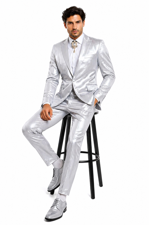 Rossi Man LEO RM1622 â€“ Off-White Slim Fit 3-Piece Designer Suit for Men