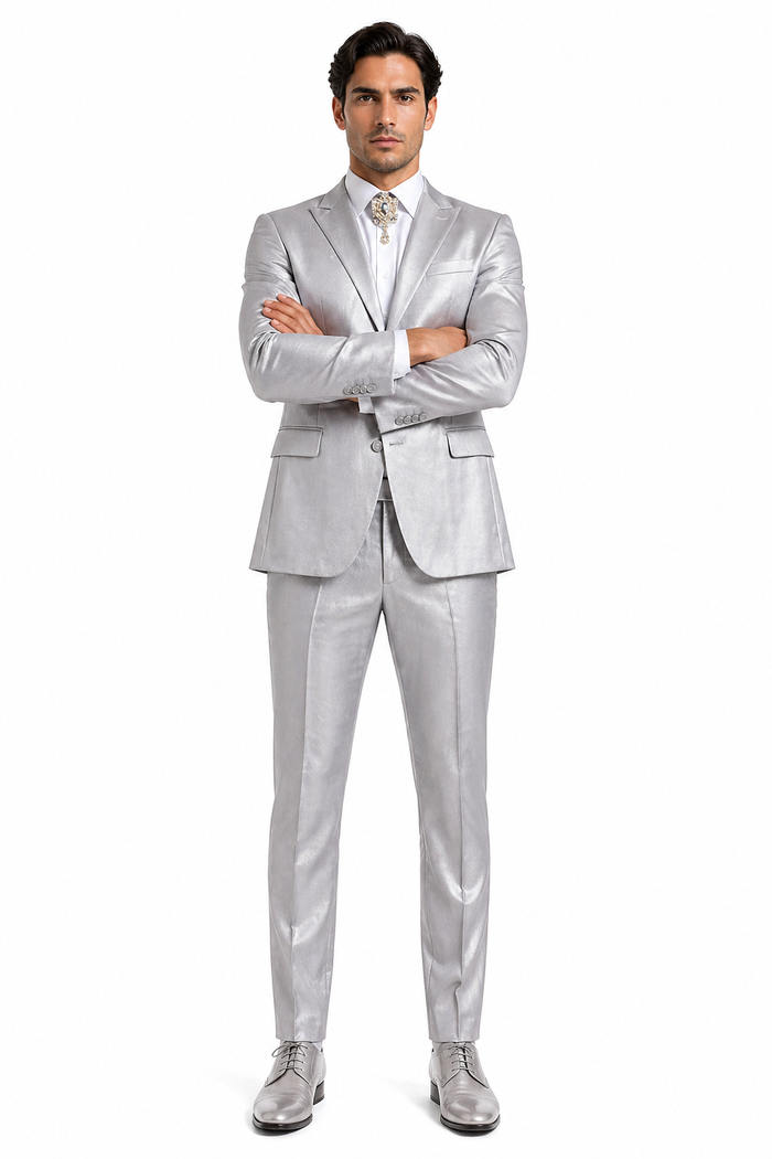 Rossi Man LEO RM1622 â€“ Off-White Slim Fit 3-Piece Designer Suit for Men
