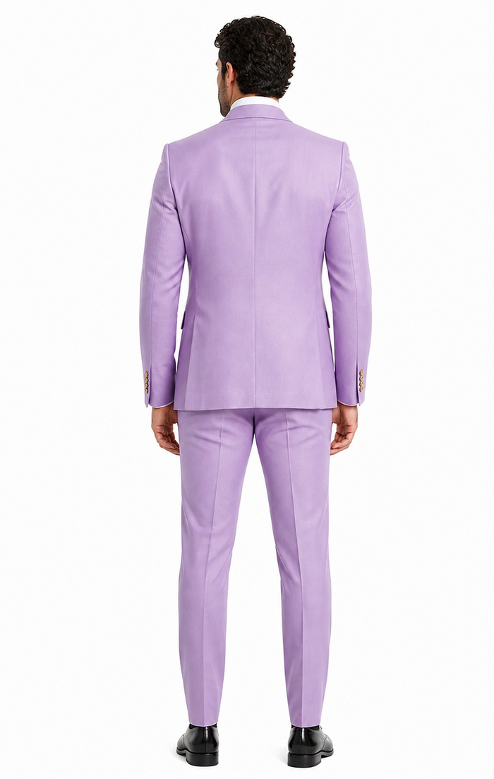 Rossi Man MAX RM1378 Slim Fit 3-Piece Suit â€“ Sophisticated Solid Lavender Suit for Men