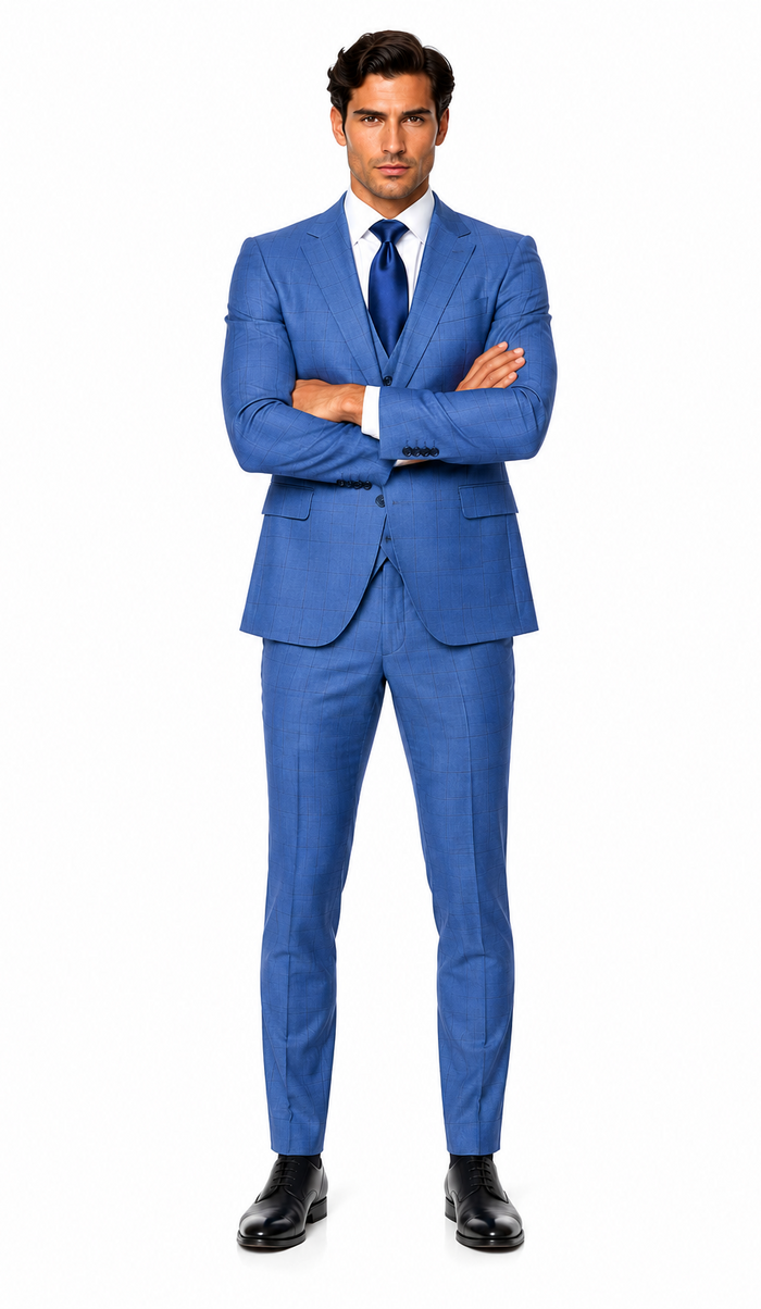 Rossi Man MAX RM1785 Slim Fit 3-Piece Suit â€“ Stylish Formalwear for Men