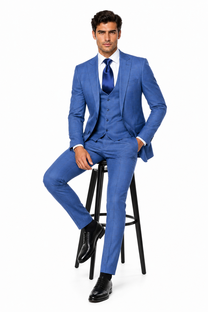 Rossi Man MAX RM1785 Slim Fit 3-Piece Suit â€“ Stylish Formalwear for Men