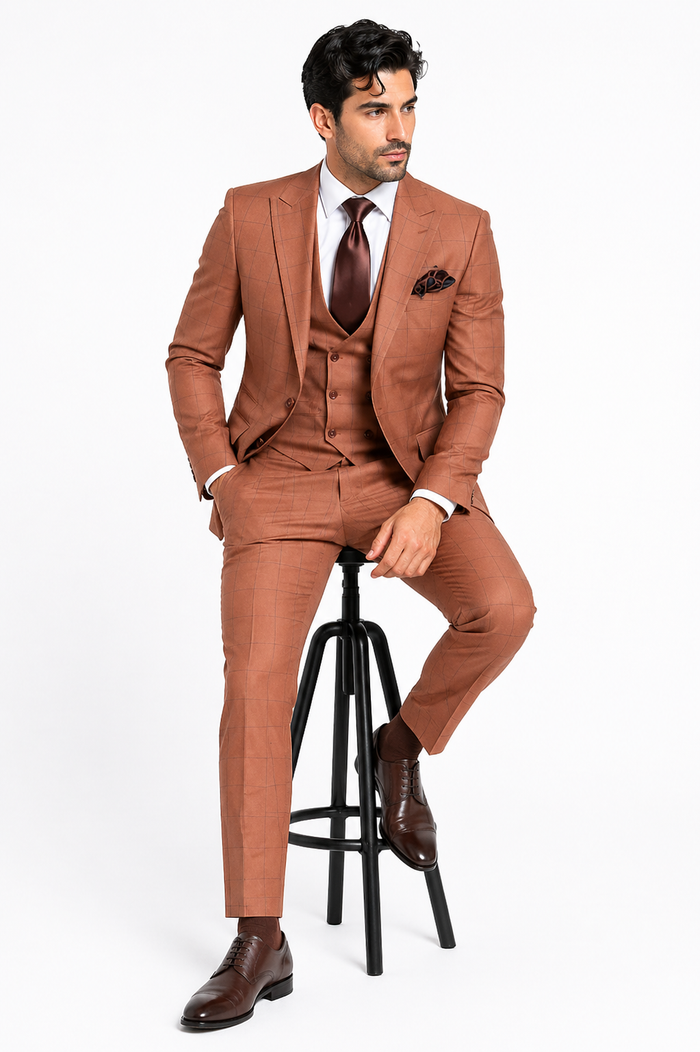 Rossi Man MAX RM1786 Slim Fit 3-Piece Suit â€“ A Modern and Elegant Suit for Men