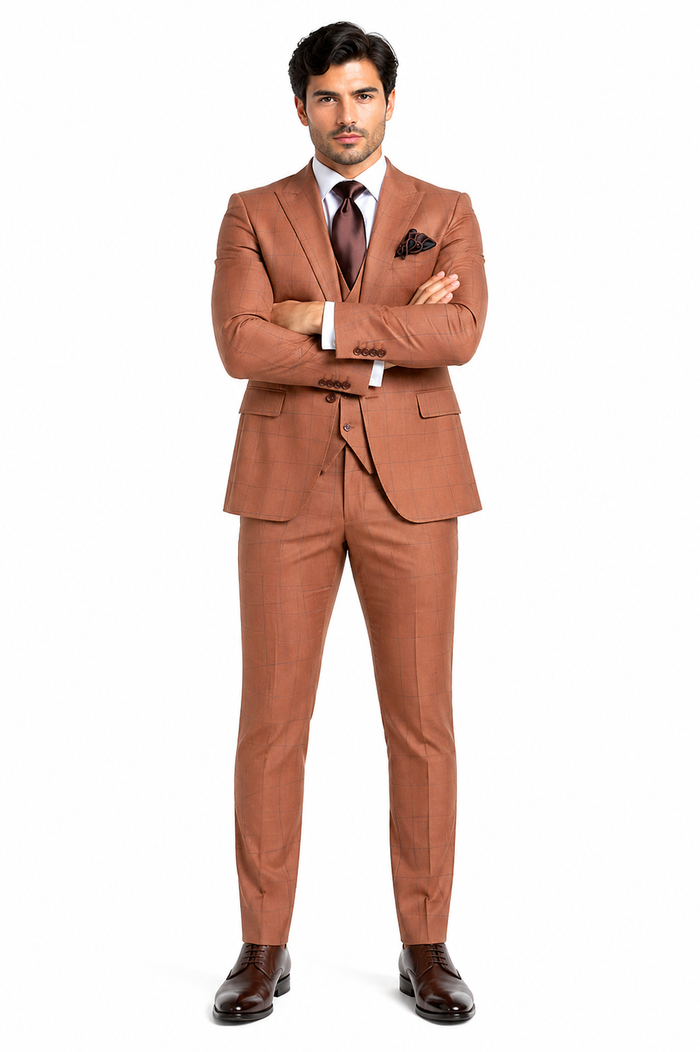 Rossi Man MAX RM1786 Slim Fit 3-Piece Suit â€“ A Modern and Elegant Suit for Men
