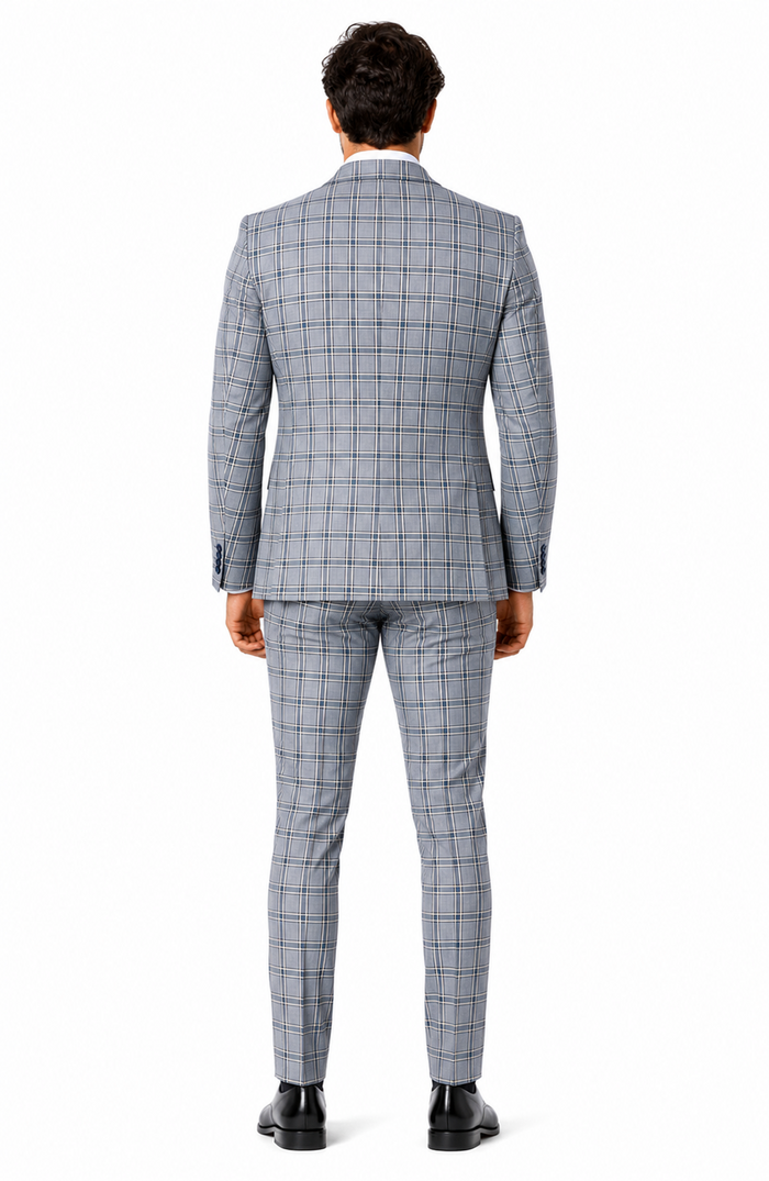 Rossi Man MAX RM1820 Slim Fit 3-Piece Suit â€“ Modern Formal Suit for Men