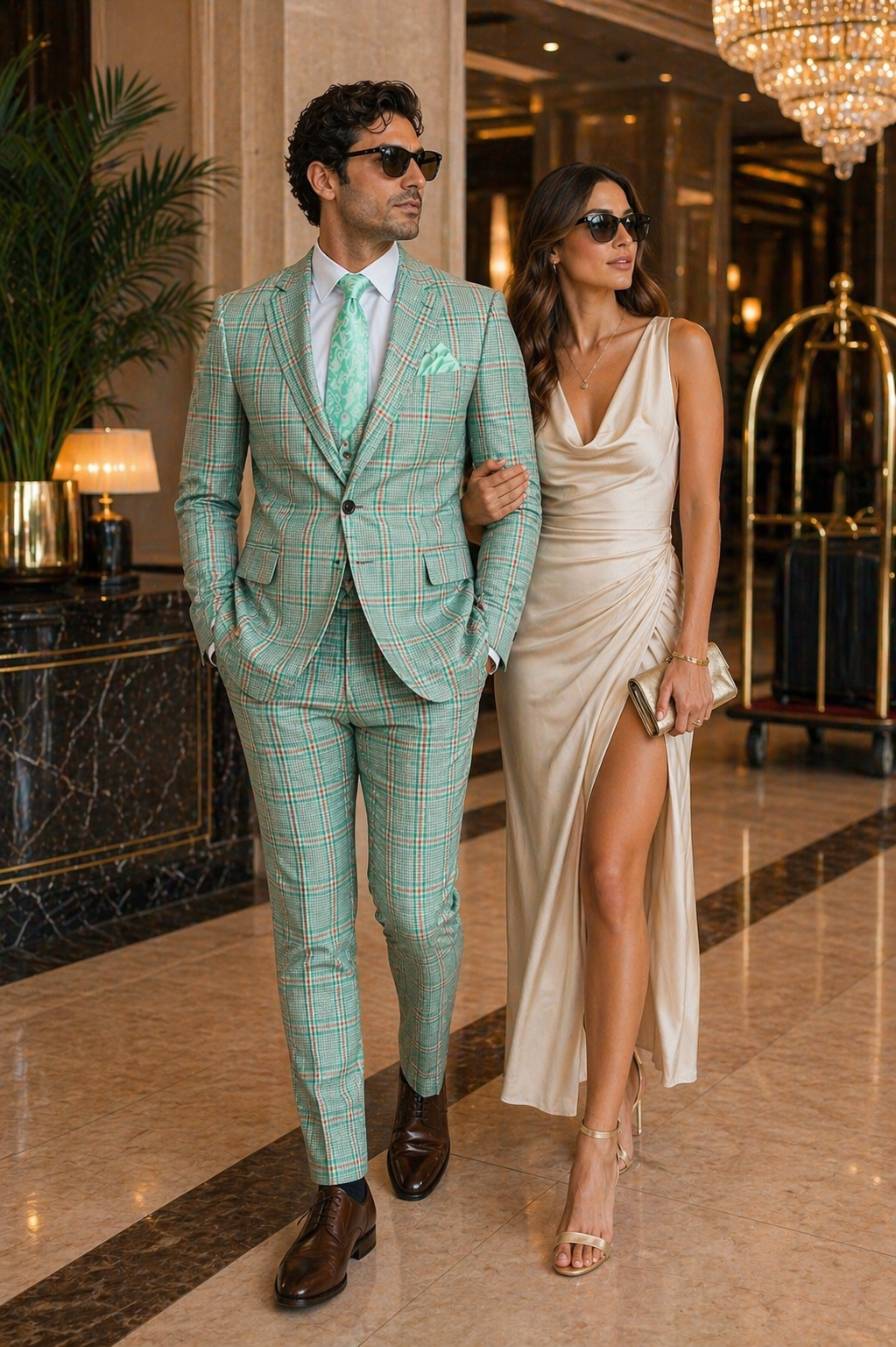 Rossi Man MAX RM1825 Slim Fit 3-Piece Mint Green Suit â€“ Modern Formalwear for Men