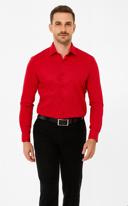 Rossi Man RS1 Red Dress Shirt for Men