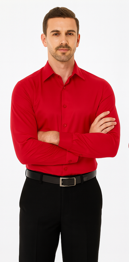 Rossi Man RS1 Red Dress Shirt for Men