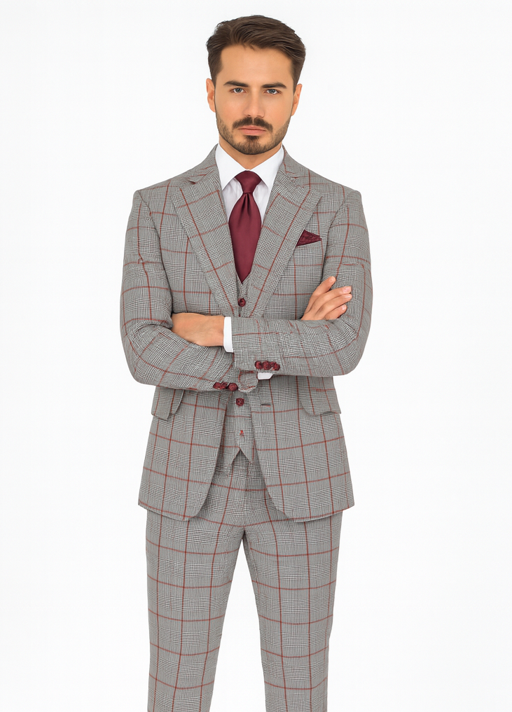 Rossi Man RM1854 Tom Men's Slim Fit Suit for Men