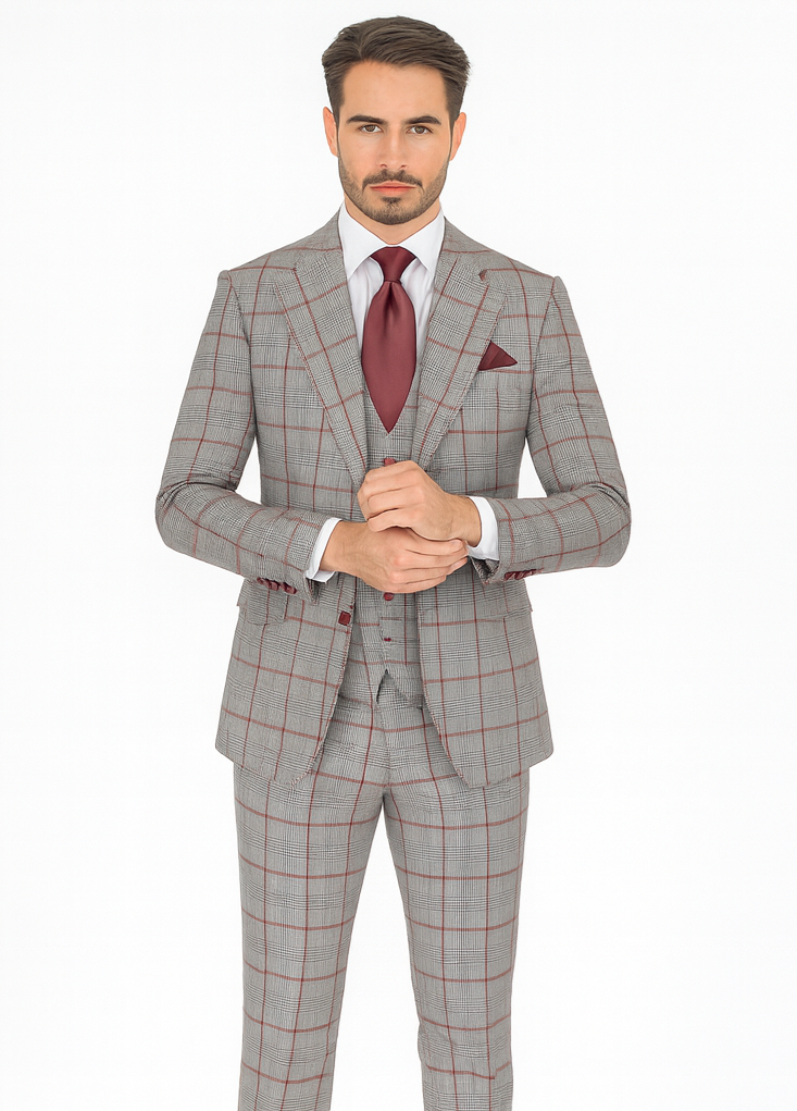 Rossi Man RM1854 Tom Men's Slim Fit Suit for Men