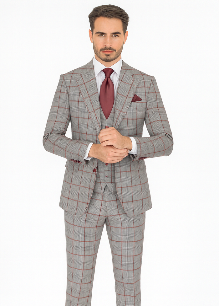 Rossi Man RM1854 Tom Men's Slim Fit Suit for Men