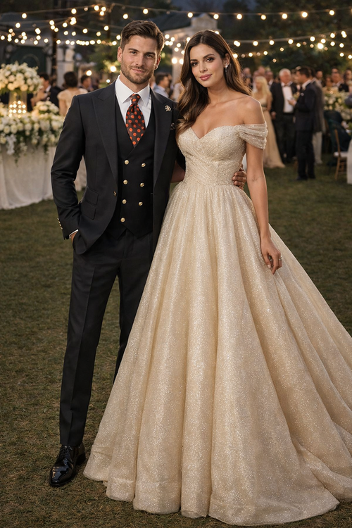 Rossiman Black Suit for Men â€“ Classic 1-Button Peak Lapel Jacket & Double-Breasted Vest