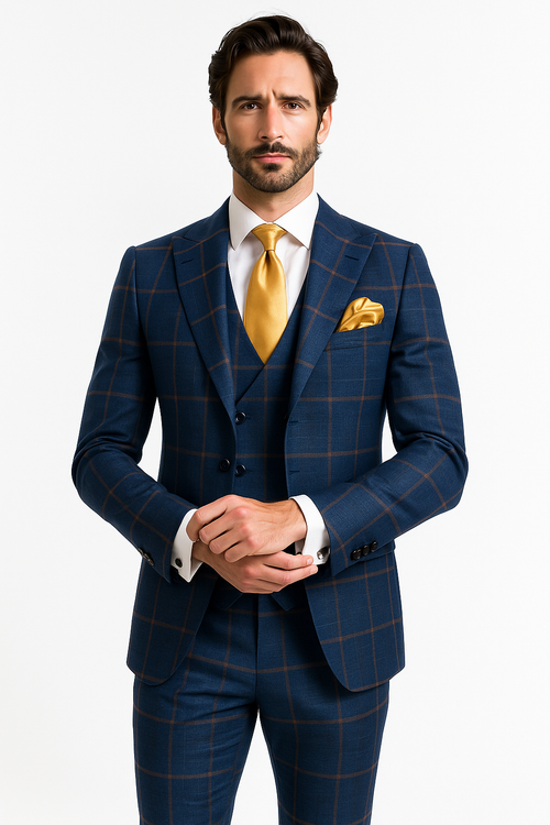 Rossi Man Max RM1840 â€“ Slim Fit 3-Piece Formal Suit for Men