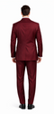 Rossiman Men's Burgundy Slim Fit Formal Suit â€“ Modern Double-Breasted Jacket