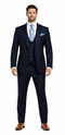 Rossiman Menâ€™s Formal Blue Suit â€“ Slim Fit Design with Vest and Trousers