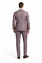 Rossiman Plaid Suit â€“ Gray & Lavender Textured Windowpane Double-Breasted Suit