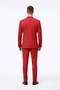 Rossiman Men's Red Suit â€“ Stylish 1-Button Peak Lapel Jacket & Double-Breasted Vest
