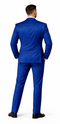 Rossiman Menâ€™s Royal Blue Glossy Sateen Suit â€“ Bold & Refined Look