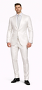 Rossiman White Sateen Suit for Men â€“ High-Shine Formal Elegance