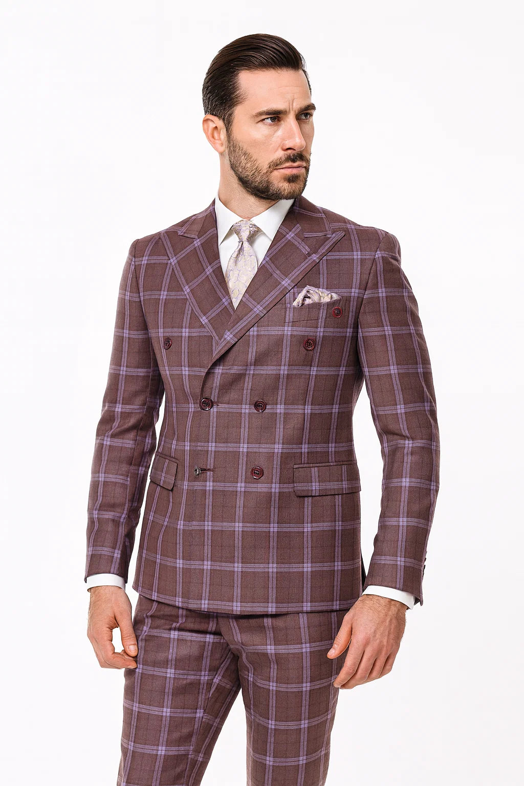  rossiman-plaid-suit-textured-windowpane-pattern-in-gray-and-lavender-double-breasted-design