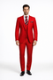 Rossiman Menâ€™s Red Slim Fit Suit â€“ Stylish Double-Breasted Jacket