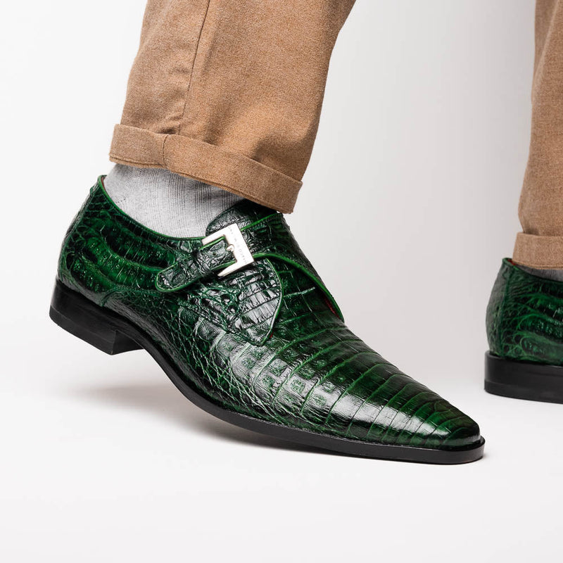 Marco_Di_Milano Rovigo - Forest Green Leather Loafer
