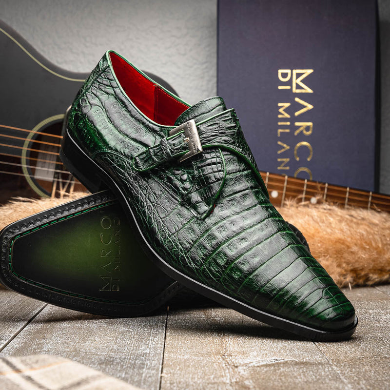 Marco_Di_Milano Rovigo - Forest Green Leather Loafer