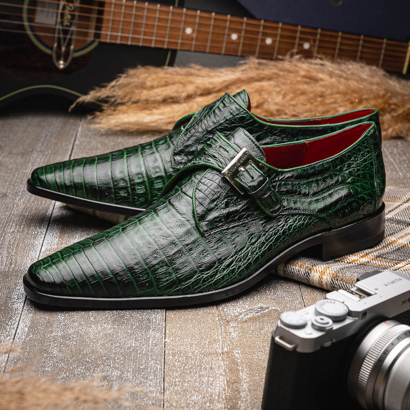 Marco_Di_Milano Rovigo - Forest Green Leather Loafer