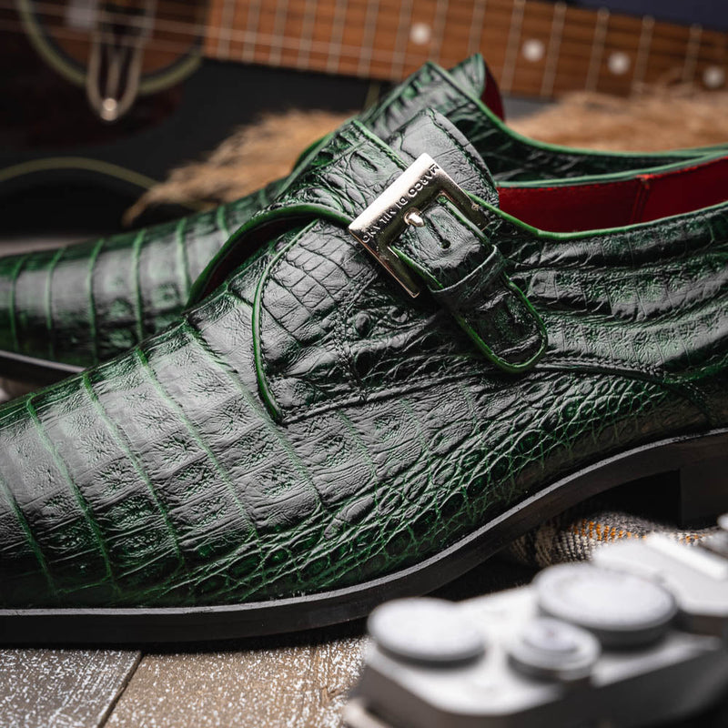 Marco_Di_Milano Rovigo - Forest Green Leather Loafer