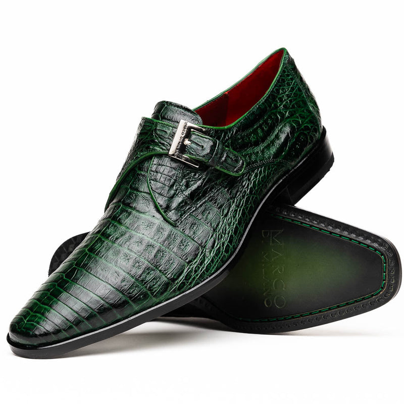 Marco_Di_Milano Rovigo - Forest Green Leather Loafer