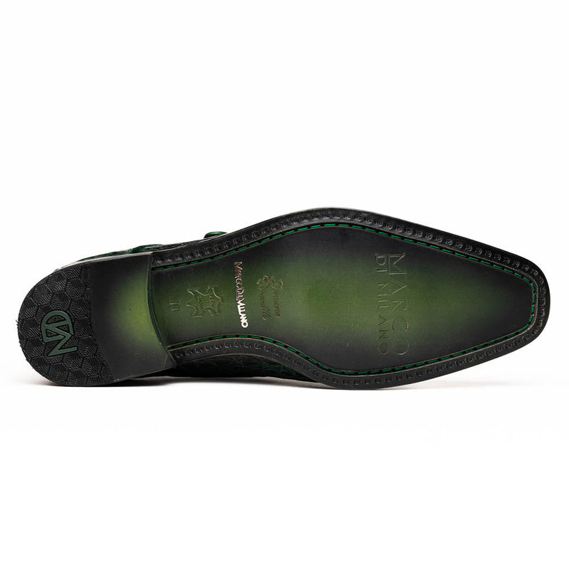 Marco_Di_Milano Rovigo - Forest Green Leather Loafer