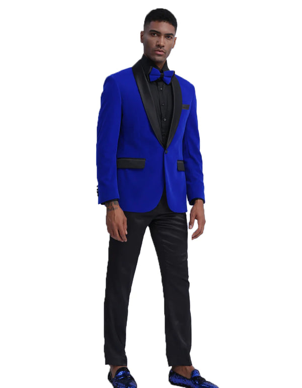 Royal Blue and Gold Tuxedo - AlbertoNardoniStore