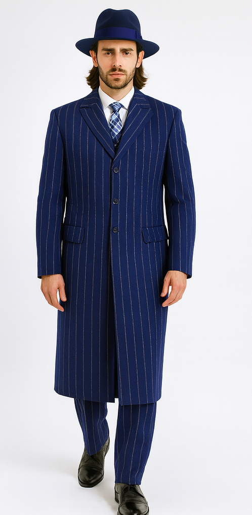 Royal Blue Pinstripe Zoot Suit - 1920's Suit - Gangster Suit