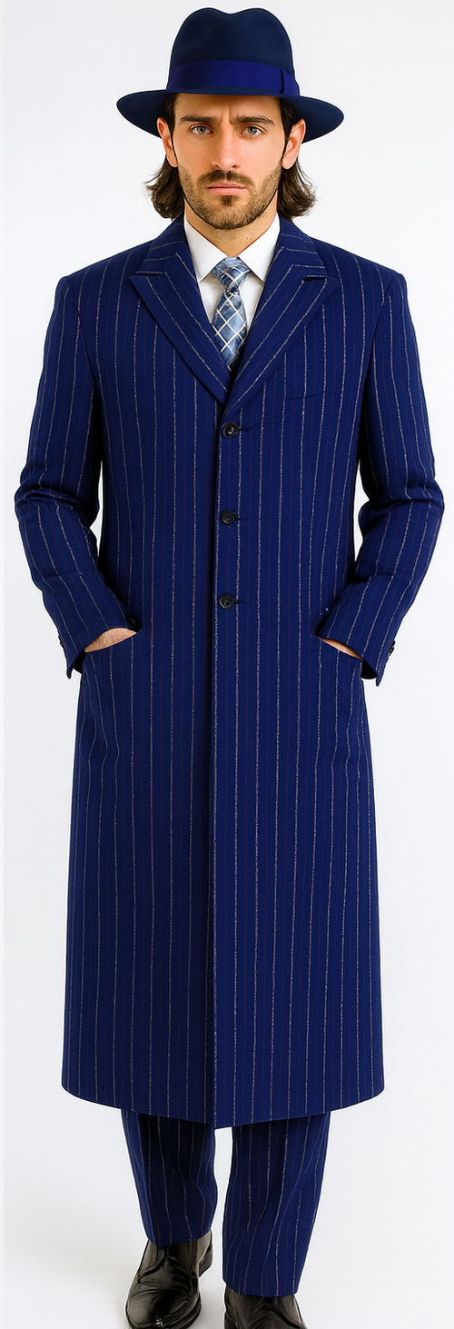 Royal Blue Pinstripe Zoot Suit - 1920's Suit - Gangster Suit