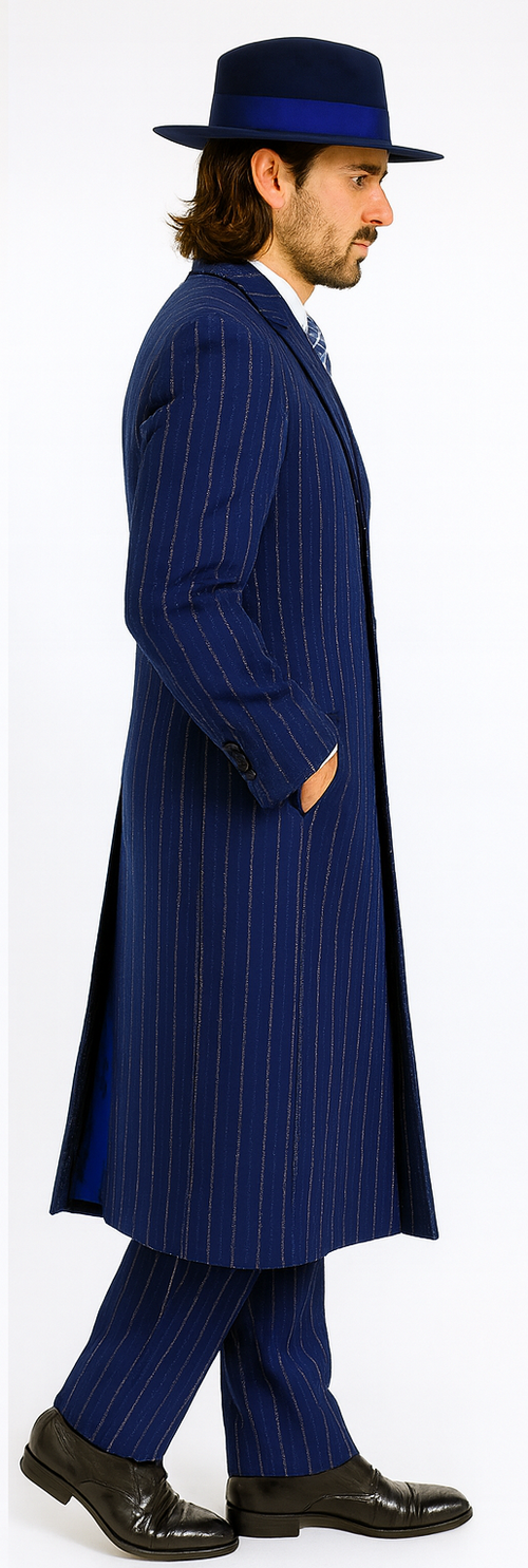 Royal Blue Pinstripe Zoot Suit - 1920's Suit - Gangster Suit