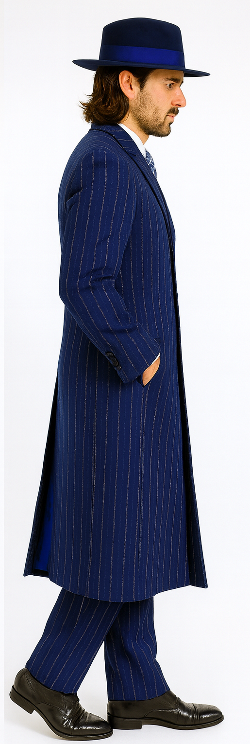 Royal Blue Pinstripe Zoot Suit - 1920's Suit - Gangster Suit