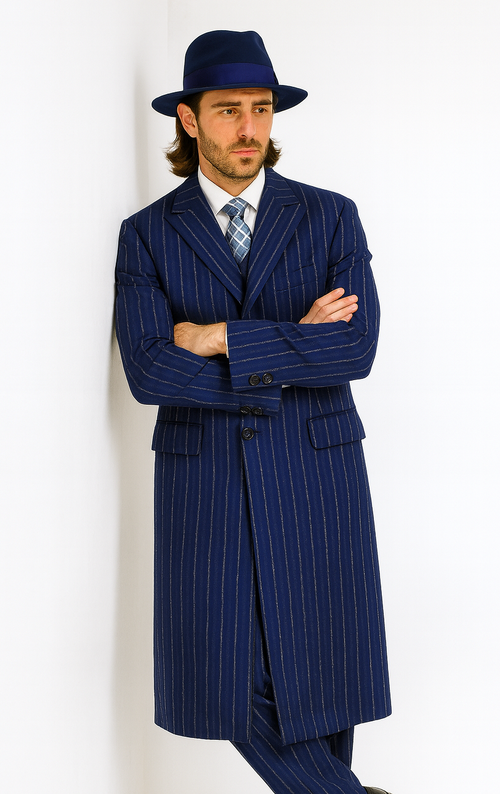 Royal Blue Pinstripe Zoot Suit - 1920's Suit - Gangster Suit