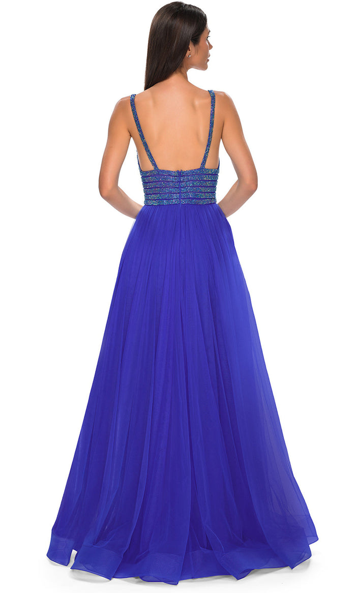 La Femme 32714 Rhinestone Embellished Sleeveless Prom Gown