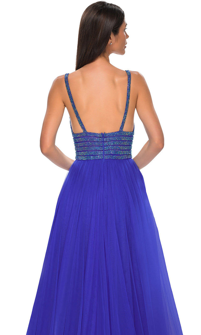 La Femme 32714 Rhinestone Embellished Sleeveless Prom Gown