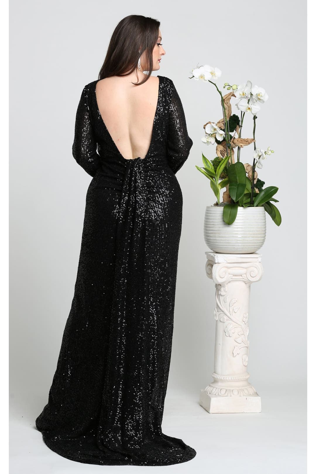 Plus Size Long Evening Gown Maxi Formal Dress for Women By Royal Queen RQ7795