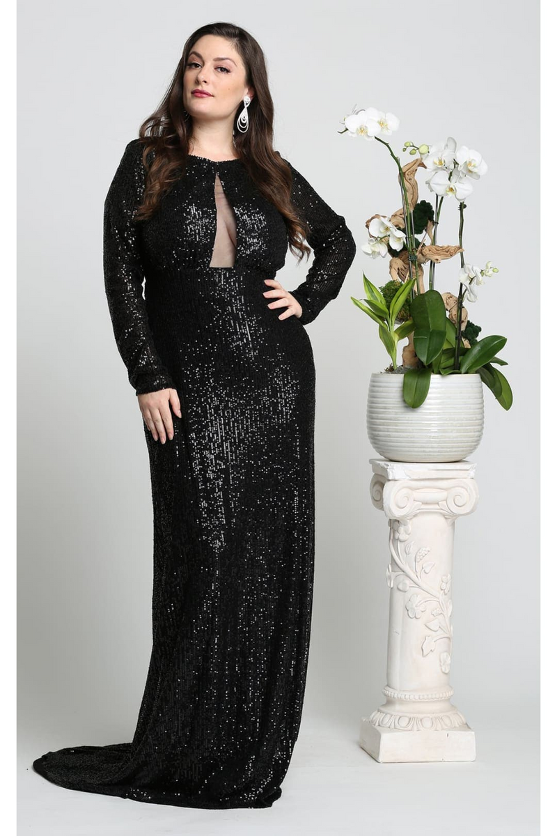 Plus Size Long Evening Gown Maxi Formal Dress for Women By Royal Queen RQ7795