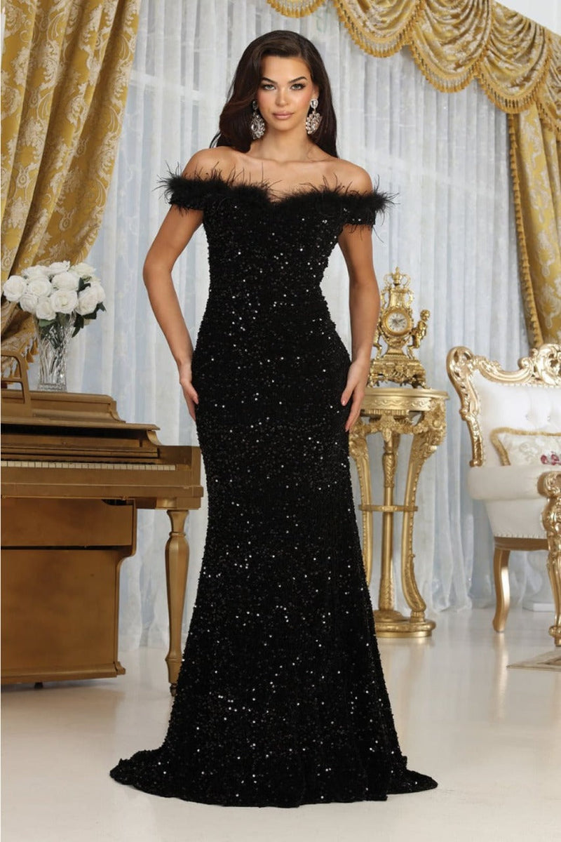 Sweetheart Sequin Long Red Carpet Gown