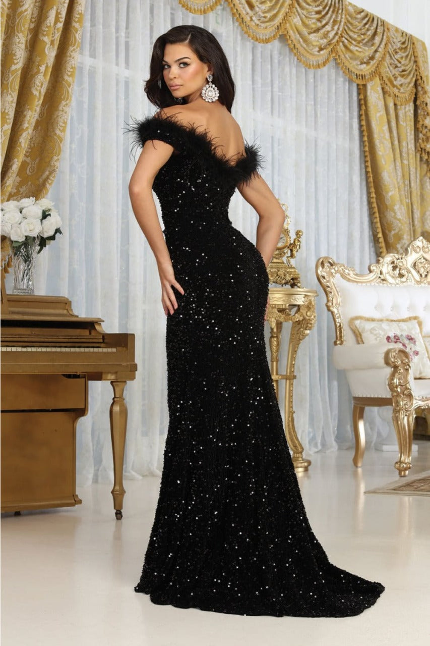 Sweetheart Sequin Long Red Carpet Gown