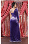 One Shoulder Velvet Evening Gown RQ7999