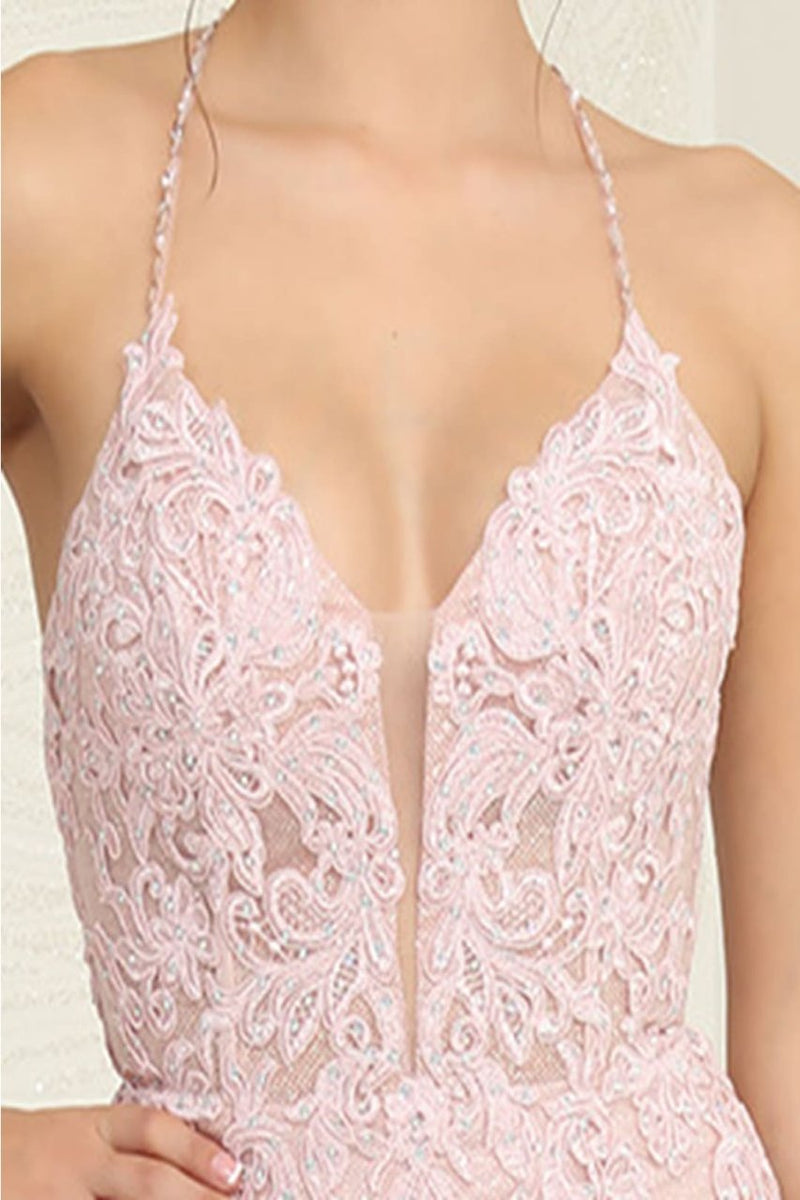 Sleeveless Glitter Mermaid Gala Gown