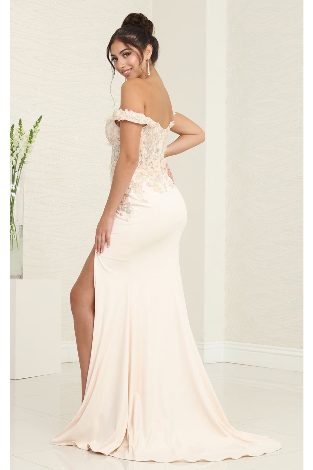 Royal Queen RQ8110 Sweetheart Applique Glitter Prom Dress