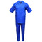 Mens Royal Blue Linen Shirt and Pants Casual Outfit Set