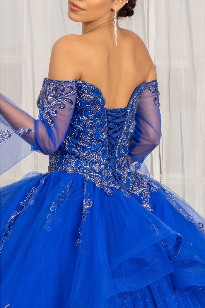 Ruffled Bell Sleeve Ball Gown by Elizabeth KGL1976